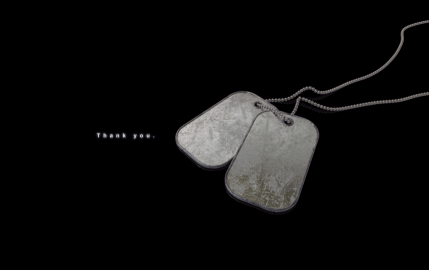 Thank You with Dog Tags